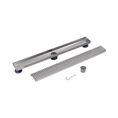 Oatey Designline™ 28 in. Stainless Steel Shower Linear Drain Square Grate DLS2280R2