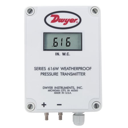 DWYER INSTRUMENTS DP Transmitter, 4-20mA Out 616KD-03