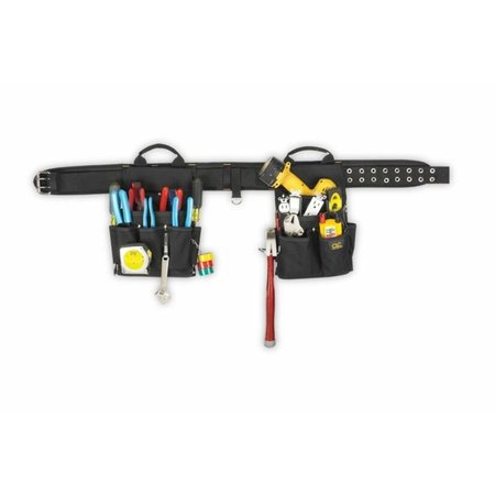 Clc Work Gear Tool Apron, Tool Belt, Black, Polyester, 20 Pockets 5609