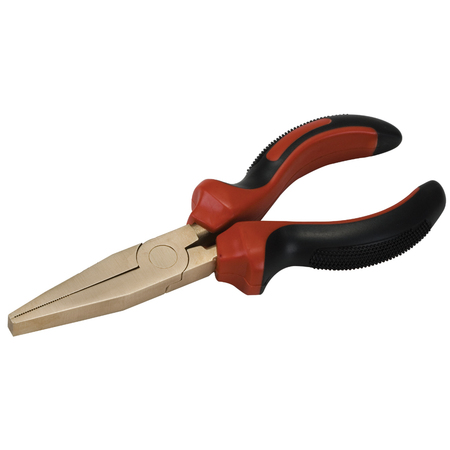 CS UNITEC Non Sparking Flat Nose Pliers, 15mm, Beryllium Copper EX606-6B