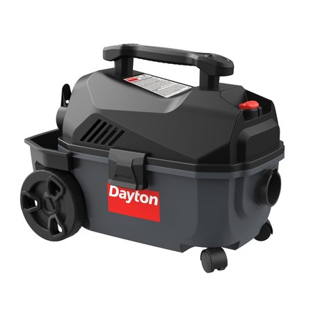 DAYTON Contractor Wet/Dry Vacuum, 2.5 gal, 70 cfm 61HV80