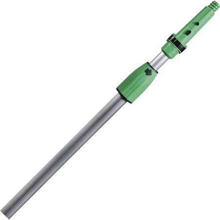 Unger 156" Threaded Telescoping Pole, 7/8 in Dia, Silver/Green, Aluminum/Plastic EZ400