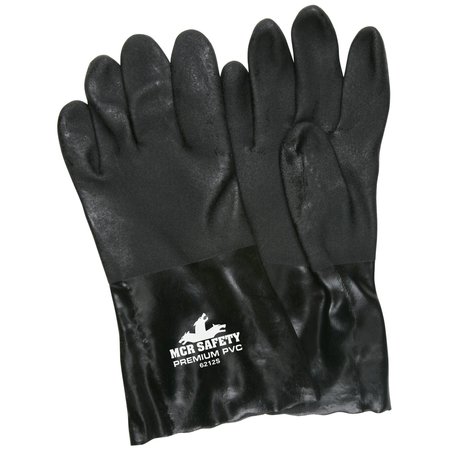 MCR SAFETY 12" Chemical Resistant Gloves, PVC, L, 12PK 6212S