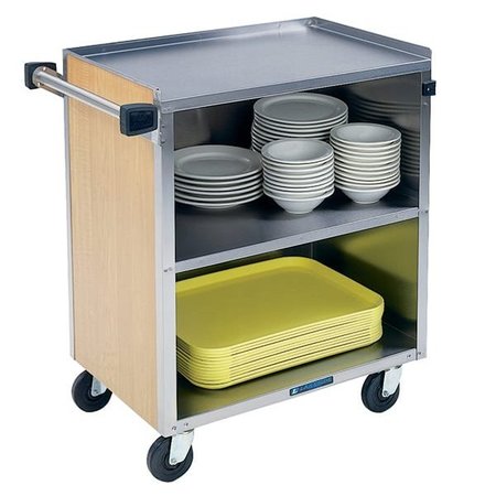 Lakeside Stainless Enclosed Bussing Cart, 3 Shelf, 300 lb Capacity, 18"x27" 622