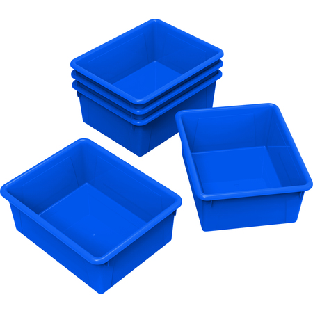 STOREX Storage Tray, 10 in x 13 in x 5 in, Blue, PK5 62524U05C