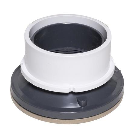 Oatey 4" Pipe Dia. PVC, Nickel Hub Drain, Type: Round with ring 72169