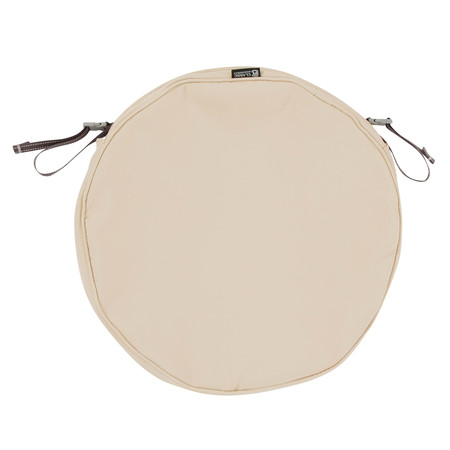 Classic Accessories Round Dining Seat Cushion, Antique Beige, 18" Dia 62-003-BEIGE-EC