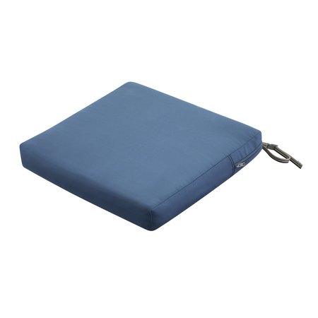 CLASSIC ACCESSORIES Ravenna Seat Cushion, Empire Blue, 21"x21"x3" 62-010-EMBLUE-EC