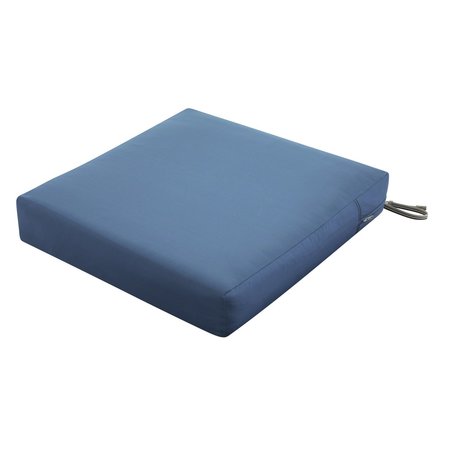 CLASSIC ACCESSORIES Ravenna Seat Cushion, Empire Blue, 21"x19"x5" 62-017-EMBLUE-EC