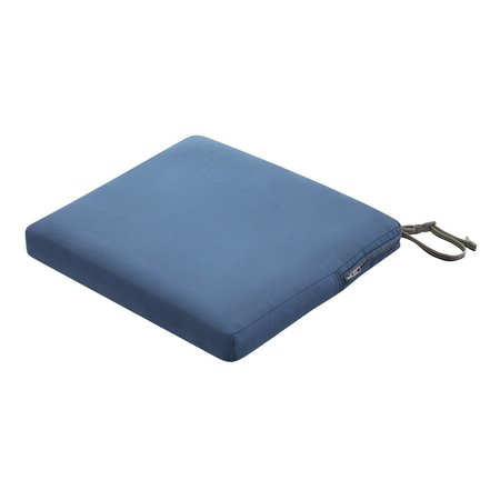 CLASSIC ACCESSORIES Ravenna Seat Cushion, Empire Blue, 17"x15"x2" 62-030-EMBLUE-EC