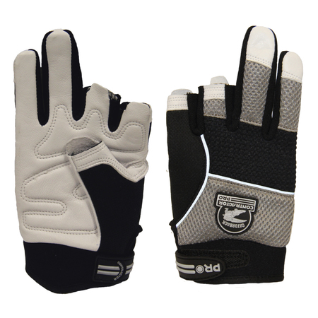 GATORBACK Goat Skin Fingerless DuraGrip Work Gloves, Size: L 634-L