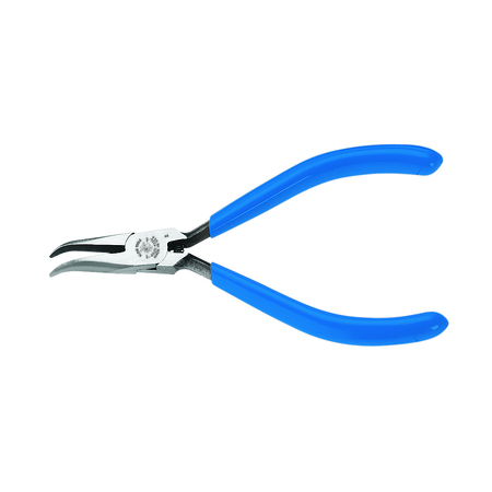 Klein Tools Electronics Pliers, Needle Nose with Curved Chain-Nose, 5-Inch D320-41/2C