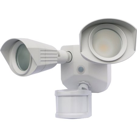 NUVO LIGHTING LED Security-Light - Dual Head - White Finish - 3000K - Motion Sensor 65/211