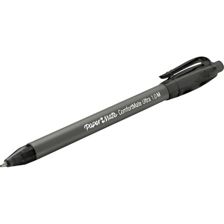 Paper Mate Retractable Ballpoint Pen, Medium 1.0 mm, Black PK12 6330187