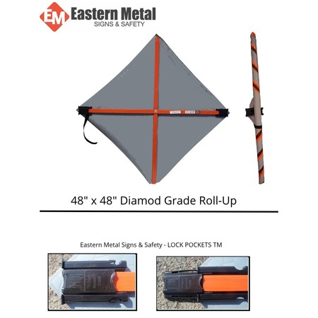 Eastern Metal Of Elmira Orange Roll Up, w/Case, 48"x48", FHA RCA C-48-SBO-FH-HD-RCA