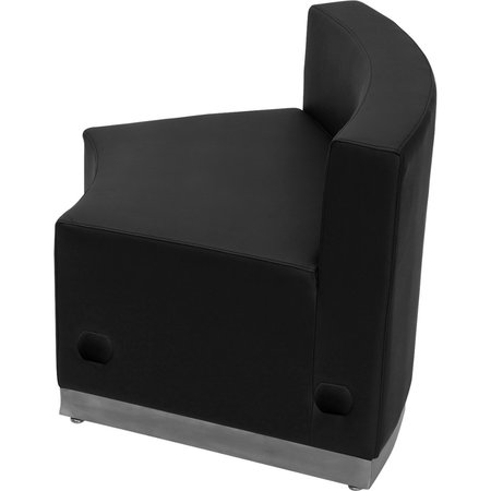 Flash Furniture BlackConcave Chair, 25-1/4"L27"H, LeatherSeat, Hercules AlonSeries ZB-803-INSEAT-BK-GG