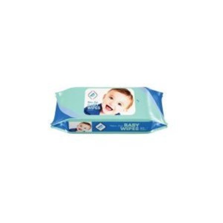 WIPESPLUS Baby Wipes, Unscented, Flowpack, 8, PK12, Unscented, 12 PK 67811