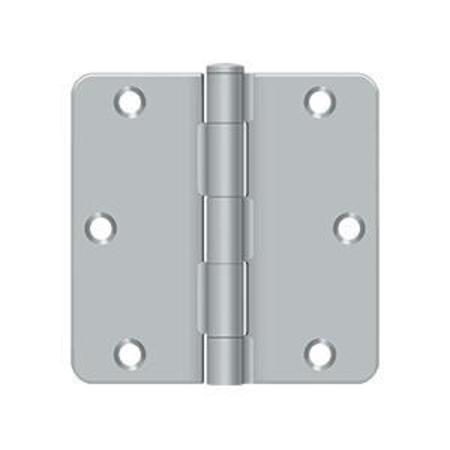 Deltana Satin Chrome Radius Hinge, Holes per Leaf: 3 S35R426D