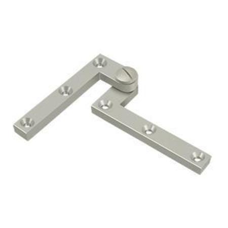 DELTANA Satin Nickel Pivot Hinge, Holes per Leaf: 3 PH60U15