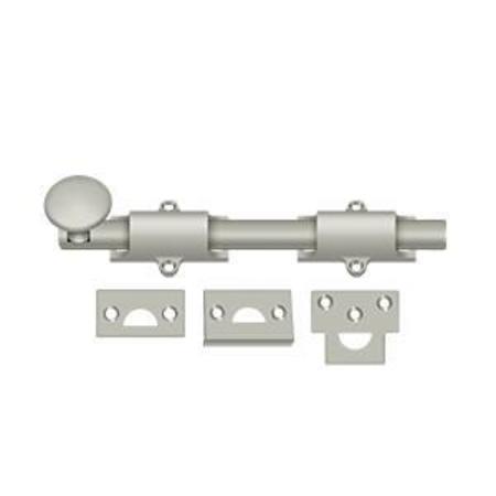 Deltana Surface Bolt, Heavy Duty Satin Nickel 8" 8SB15