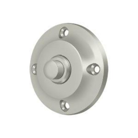 DELTANA Bell Button, Round Contemporary Satin Nickel BBR213U15
