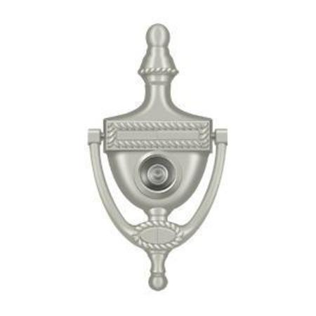 DELTANA Door Knocker-Viewer, Victorian Rope Satin Nickel DKV6RU15