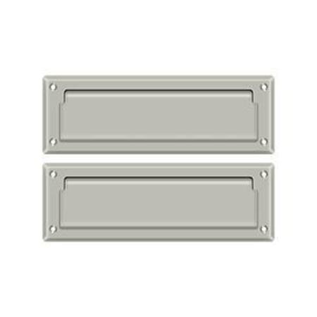 DELTANA Mail Slot 8-7/8" With Back Plate Satin Nickel MS627U15