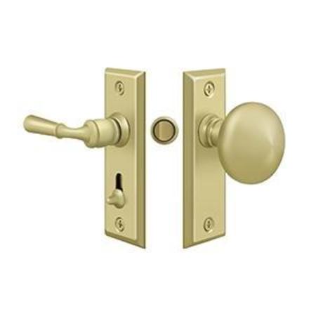 DELTANA Storm Door Latch, Rectangular, Tubular Lock Bright Brass SDLS480U3