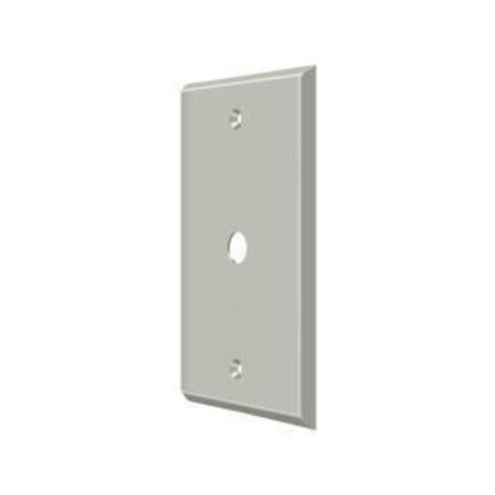 DELTANA Cable Cover Switch Plate, Number of Gangs: 1 Solid Brass, Brushed Nickel Finish CPC4764U15