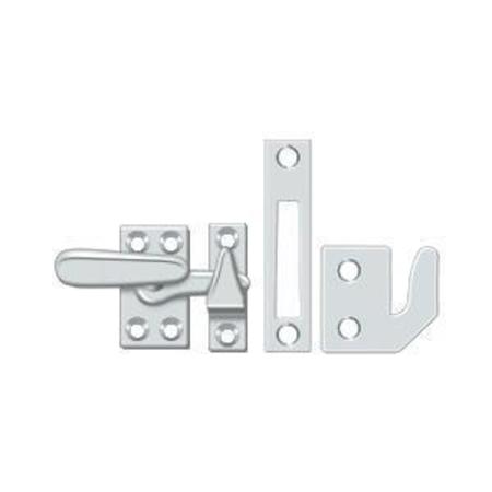 DELTANA Window Lock, Casement Fastener, Small Bright Chrome CF066U26