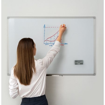 Mastervision 48"x96" Magnetic Dry Erase Board, Aluminum Frame MA2107790