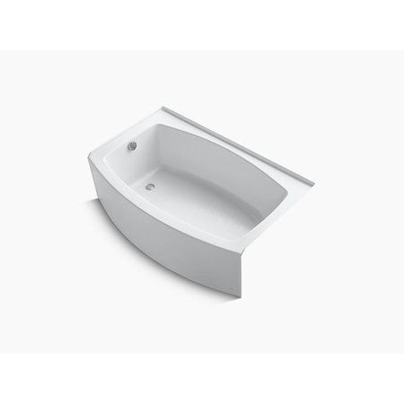 KOHLER Expanse(R) 60" X 32-38" Curved Alcove Bath With Integral Flange And Left-Hand Drain 1100-LA-0