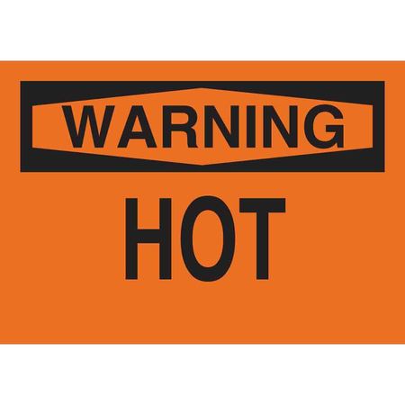 BRADY Warning Sign, 7 in H, 10 in W, Aluminum, Rectangle, English, 42606 42606