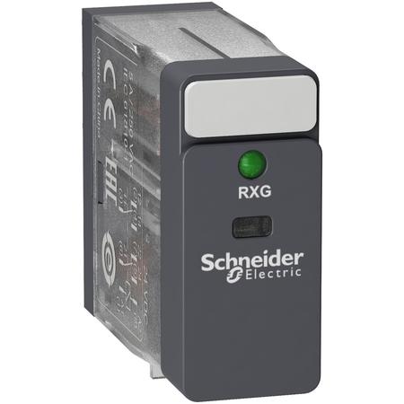 Interface plug in relay, Harmony Electromechanical Relays, 5A, 2CO, with LED, 24V DC -  SCHNEIDER ELECTRIC, RXG23BD