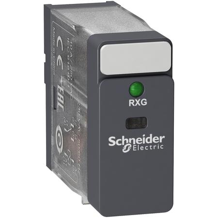 SCHNEIDER ELECTRIC Interface plug in relay, Harmony Electromechanical Relays, 10A, 1CO, with LED, 24V AC RXG13B7