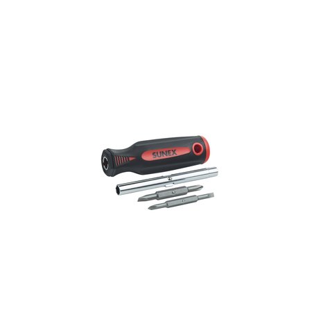 SUNEX Screwdriver, Interchangeable, 6 in 1 6N1SPH