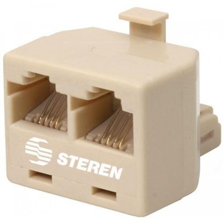 Steren Telephone T-Adapter Ivory, Modular, 4C 300-024