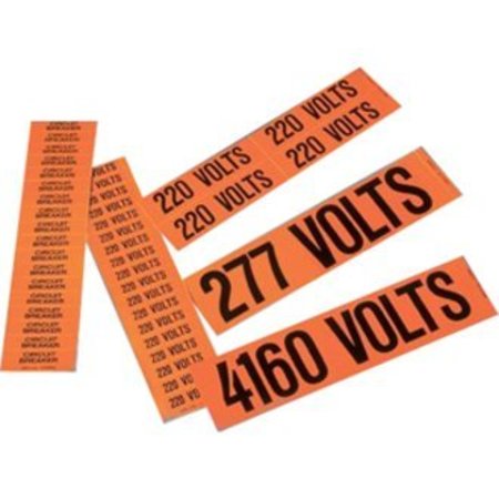 Panduit Voltage Marker, Vinyl, 120 Volts, PK5 PCV-120CY