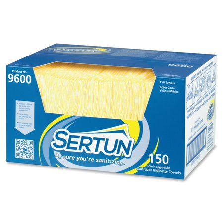 Sertun Rechargeable Indicator Towels 13-1/2" x 18", Yellow/White 9600