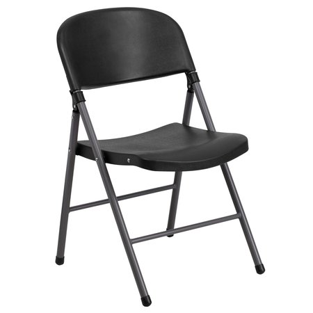 Flash Furniture Black Plastic Folding Chair 6-DAD-YCD-50-GG