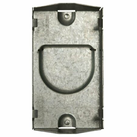 Raco Electrical Box Cover, Square, 1 Gang, Rectangular, Galvanized Steel, Raised 701RD