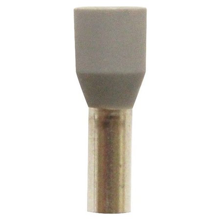 ECLIPSE TOOLS Wire Ferrule, Gray 1 AWG2, PK100 701-035-100
