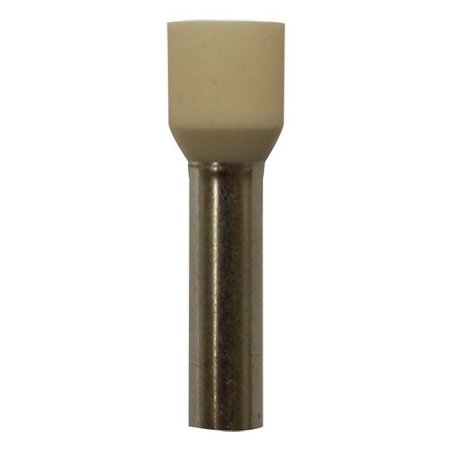 ECLIPSE TOOLS Wire Ferrule, Ivory, 8 AWG, 18mm, PK100 701-040