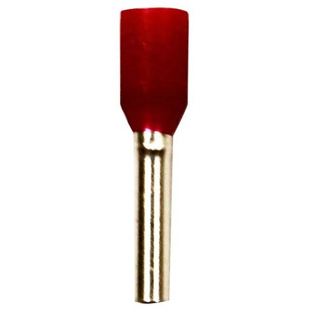 ECLIPSE TOOLS Wire Ferrule, Red, 18 AWG, 8mm B, PK500 701-099