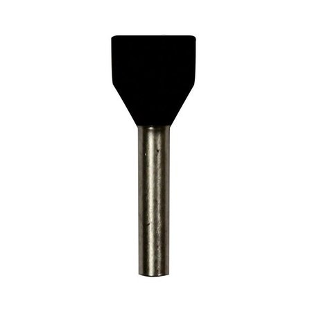 ECLIPSE TOOLS Wire Ferrule, 100PK, Black, Dual, PK100 701-120-100