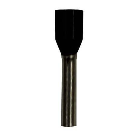 ECLIPSE TOOLS Wire Ferrule, Black, 16 AWG, 10mm, PK500 701-122