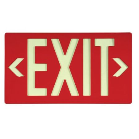 NMC Globrite Pf100 Exit Sign Red 7050100B