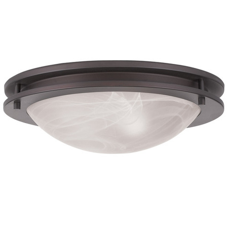 LIVEX LIGHTING Ariel 2 Light Bronze Ceiling Mount 7058-07