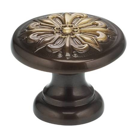 OMNIA Ornate Cabinet Knob Shaded Bronze 1-3/16" 7105/30.SB
