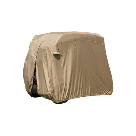 CLASSIC ACCESSORIES Golf Cart Cover, Short Roof, 2-Person, Tan 72402